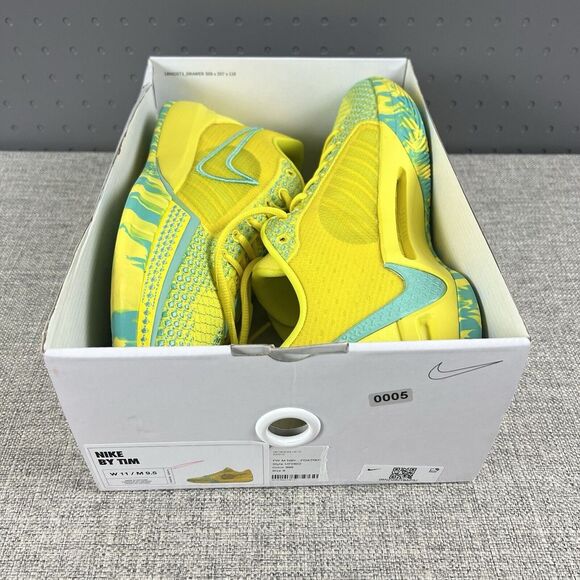Nike Sabrina 1 By You Yellow Teal New Sneakers FJ4036-900 Mens 9.5 / WMNS 11 - Picture 9 of 11